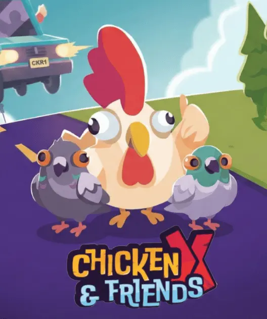 Imagen del juego Chicken X & Friends con los personajes principales